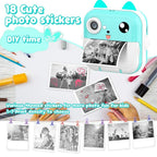 Instant Print Camera for Kids, Dual Selfie Digital Camera with Video Recording