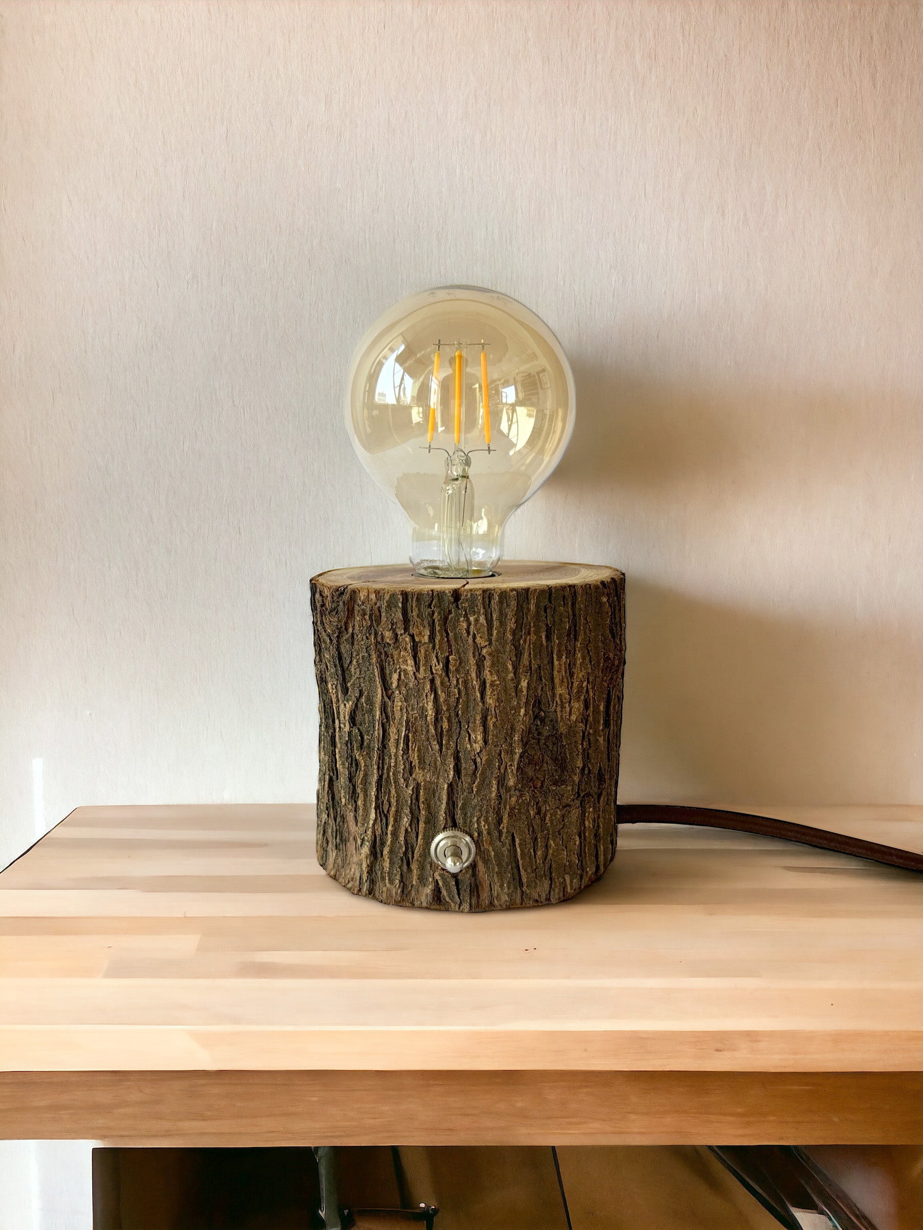 Live Edge Rustic Lamps