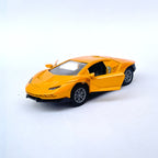 Diecast 1:32 Scale Metal Pull Back Car Toy for Kids with Openable Doors, Light & Music.
