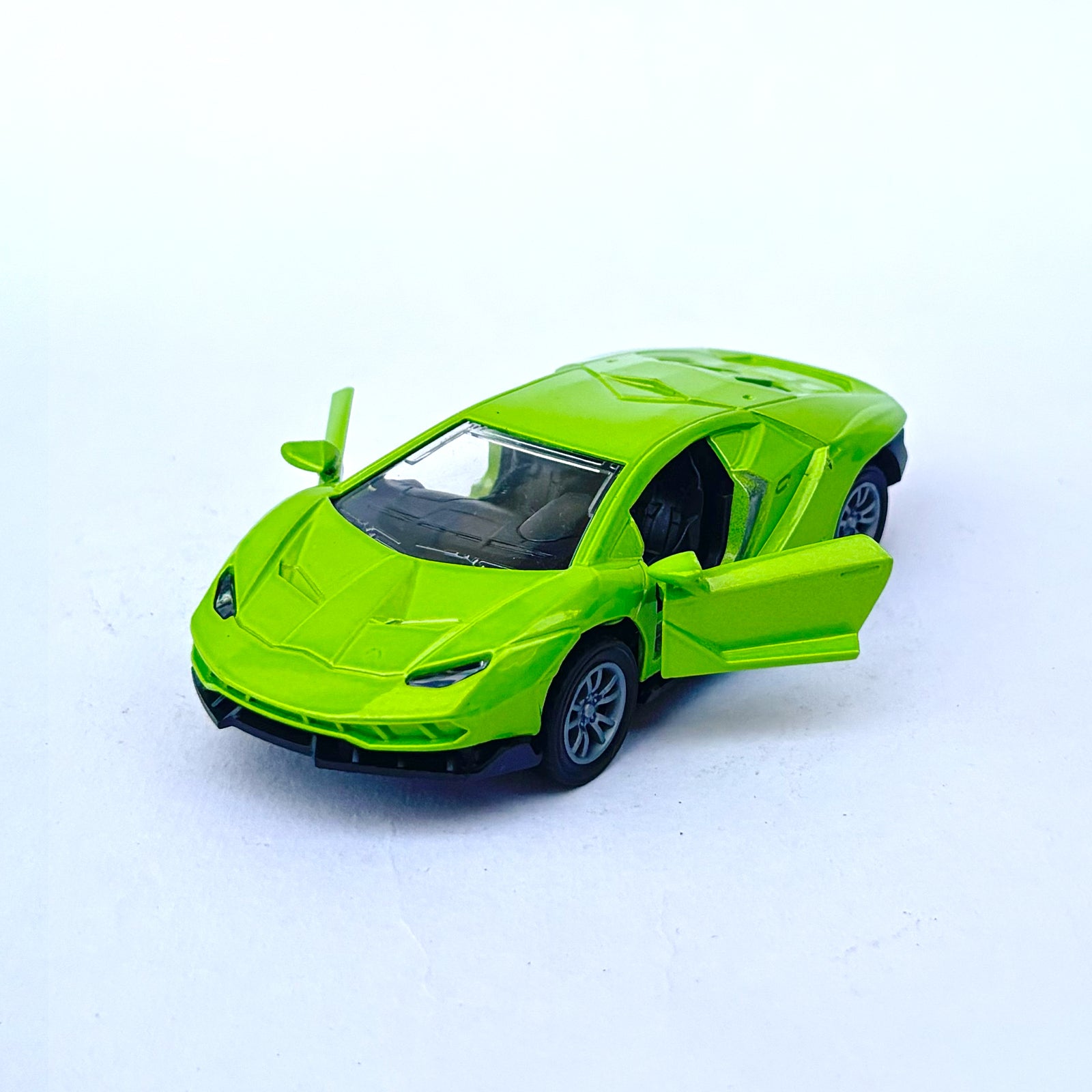 Diecast 1:32 Scale Metal Pull Back Car Toy for Kids with Openable Doors, Light & Music.