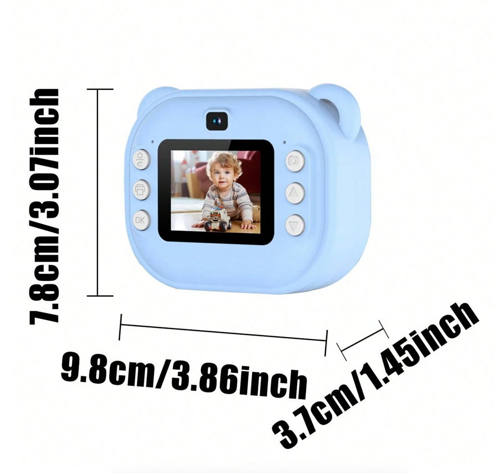 Instant Print Camera for Kids, Dual Selfie Digital Camera with Video Recording